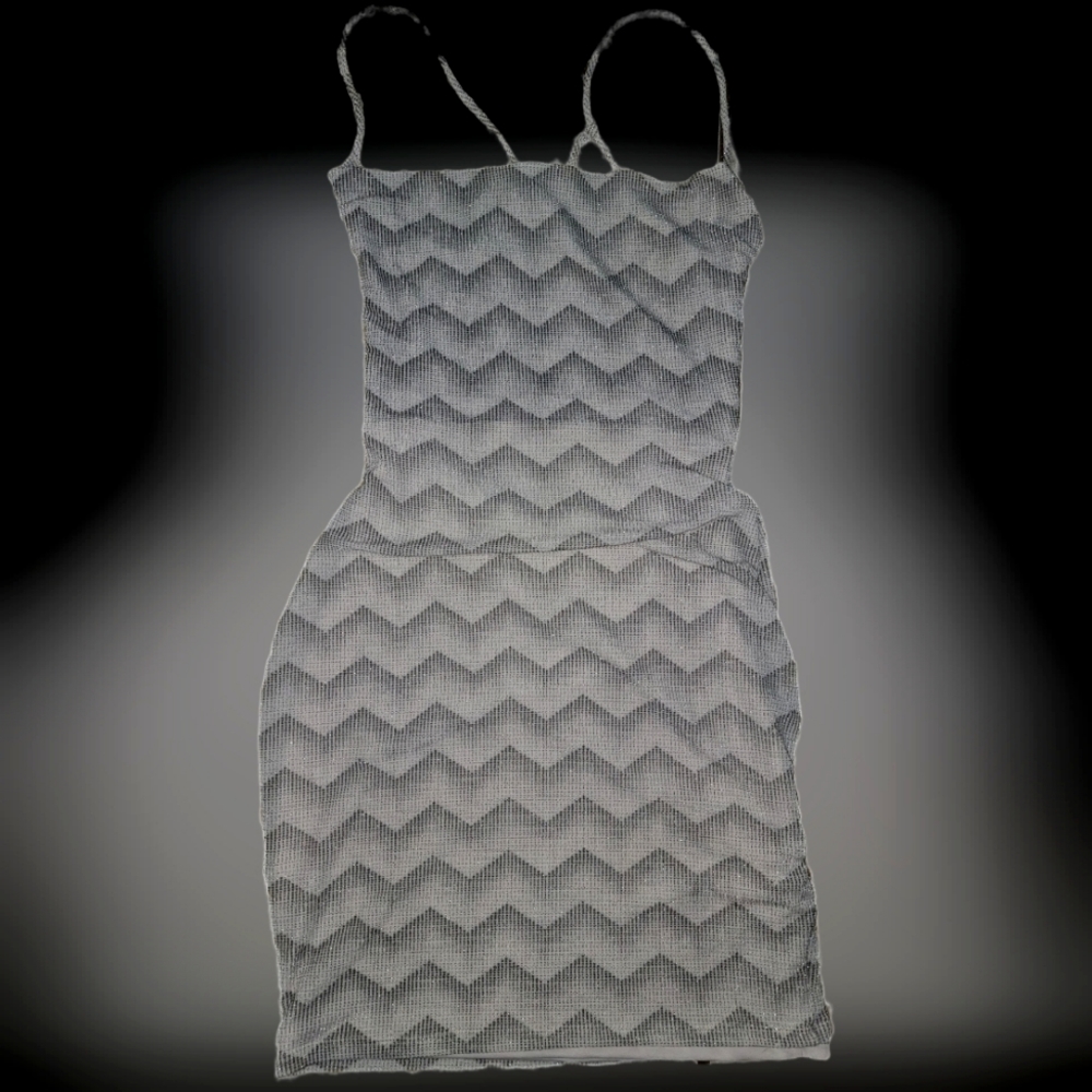 White and silver dress